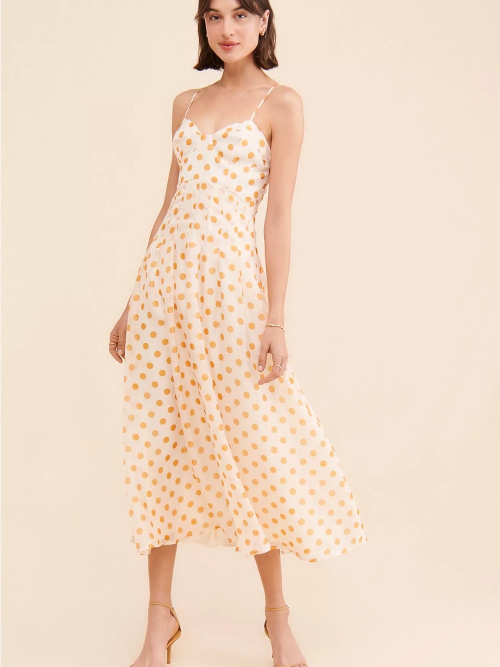 En Saison Ava Midi Polka Dot Dress
